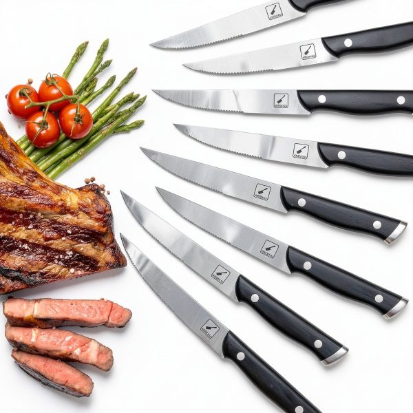 Imarku Steak Knives High Carbon Stainless Steel Serrated-6