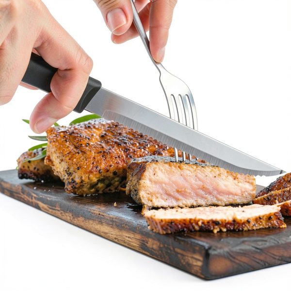 Steak Knife Fork Set Targzier Stainless Steel-4