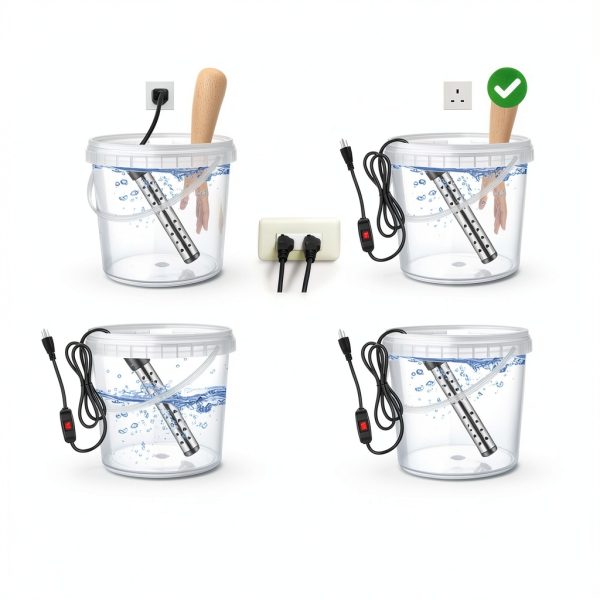 Tellegloww Immersion Heater 1500W Portable Stainless Steel-4