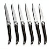 Laguiole Steak Knives Stainless Steel Black Set of 6-3