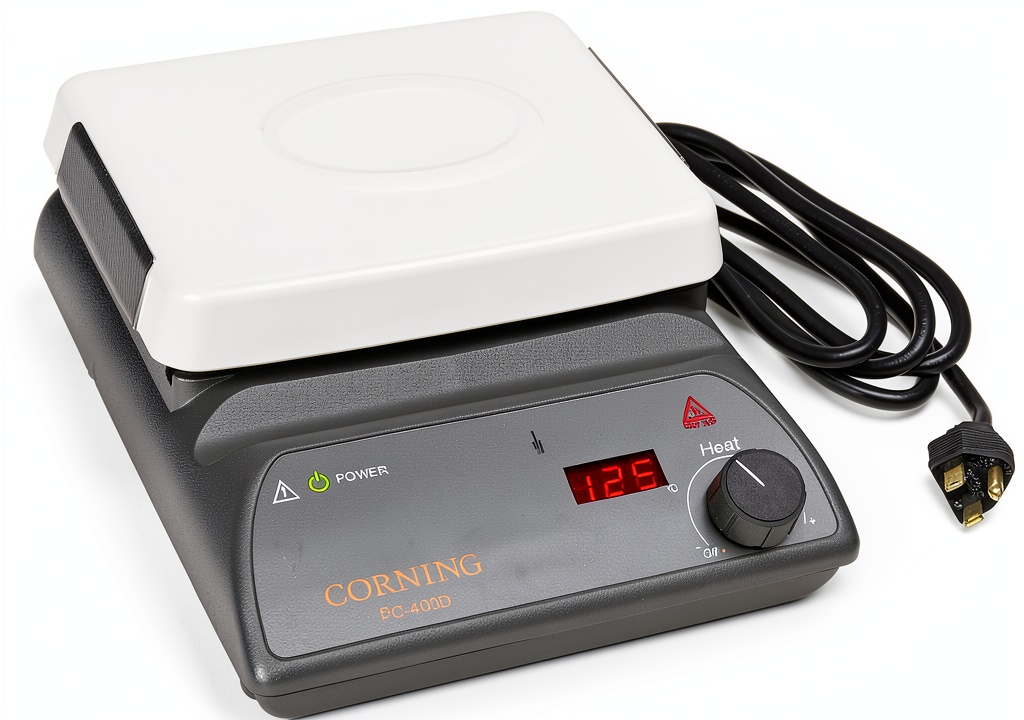 Corning hot plate with digital display and glass-ceramic surface