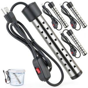 Tellegloww Immersion Heater 1500W Portable Stainless Steel-0