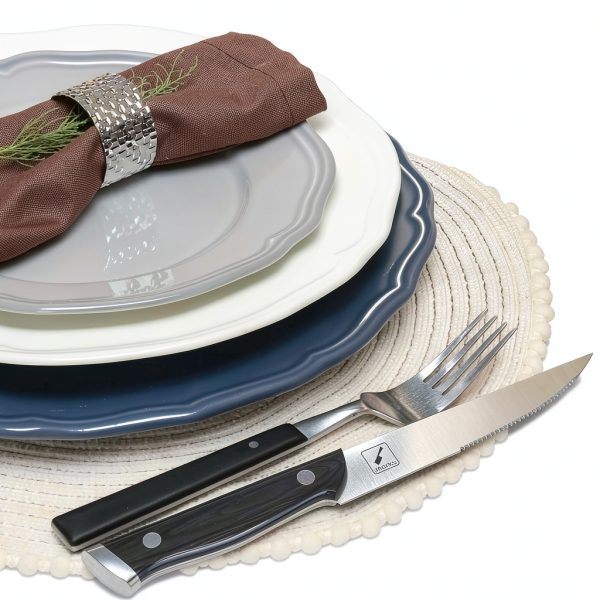 Imarku Steak Knives High Carbon Stainless Steel Serrated-4