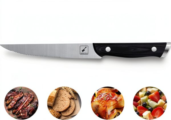 Imarku Steak Knives High Carbon Stainless Steel Serrated-1