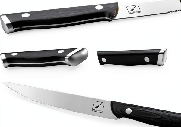 Imarku Steak Knives High Carbon Stainless Steel Serrated-2