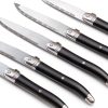Laguiole Steak Knives Stainless Steel Black Set of 6-5