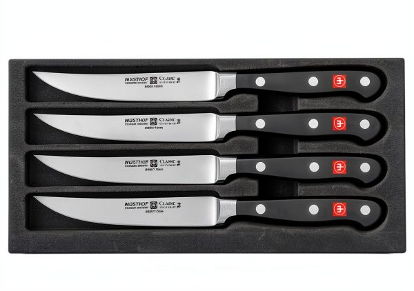 Wusthof Steak Knives Black Stainless Steel Set Forged-0