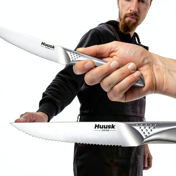 Stainless Steel Steak Knife Huusk Serrated 45in-4