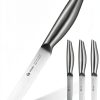 SANHUI Steak Knives German Stainless Steel Serrated Blades-0
