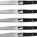 Laguiole Steak Knives Stainless Steel Black Set of 6-0