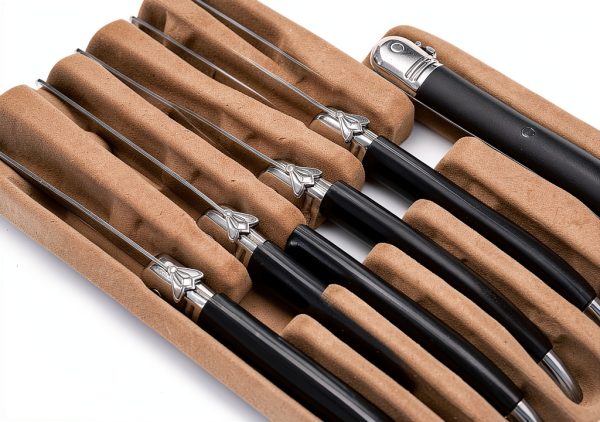 Laguiole Steak Knives Stainless Steel Black Set of 6-2