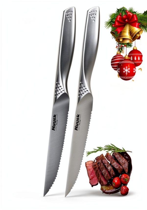 Stainless Steel Steak Knife Huusk Serrated 45in-0