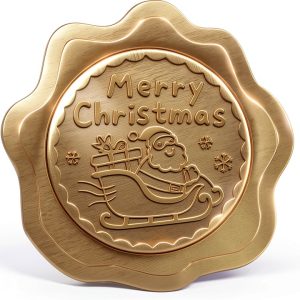 Christmas Envelope Stickers PigPotParty Gold 100pcs-0