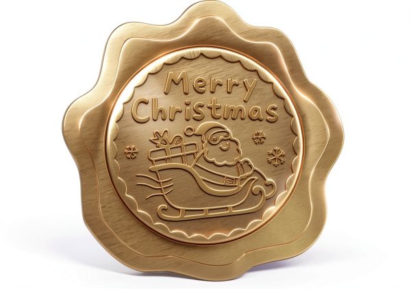 Christmas Envelope Stickers PigPotParty Gold 100pcs-0