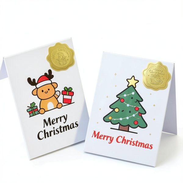 Christmas Envelope Stickers PigPotParty Gold 100pcs-8