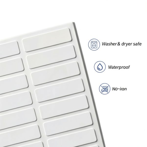 Avery Fabric Labels 1/2 x 1-3/4 Inch White No Iron L‑Shaped Pack of 54-4