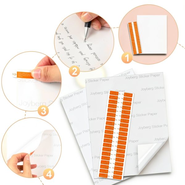 Joyberg Printable Sticker Paper 8.5x11 White Matte 40 Sheets-4
