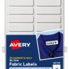Avery Fabric Labels 1/2 x 1-3/4 Inch White No Iron L‑Shaped Pack of 54-0