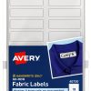 Avery Fabric Labels 1/2 x 1-3/4 Inch White No Iron L‑Shaped Pack of 54-3