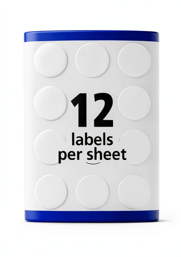 Avery Glossy White Circle Labels 2"-3" Round Printable Labels for-6