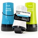PLUS Identity Protection Stamp Rubber 3‑Pack Mixed Colors Regular Size-0