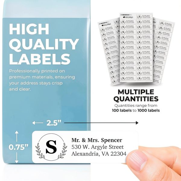 Bunny Badges White Rectangular Return Address Labels 2.5 x 0.75 Inch-3