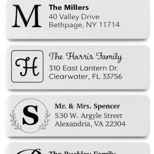 Bunny Badges White Rectangular Return Address Labels 2.5 x 0.75 Inch-0