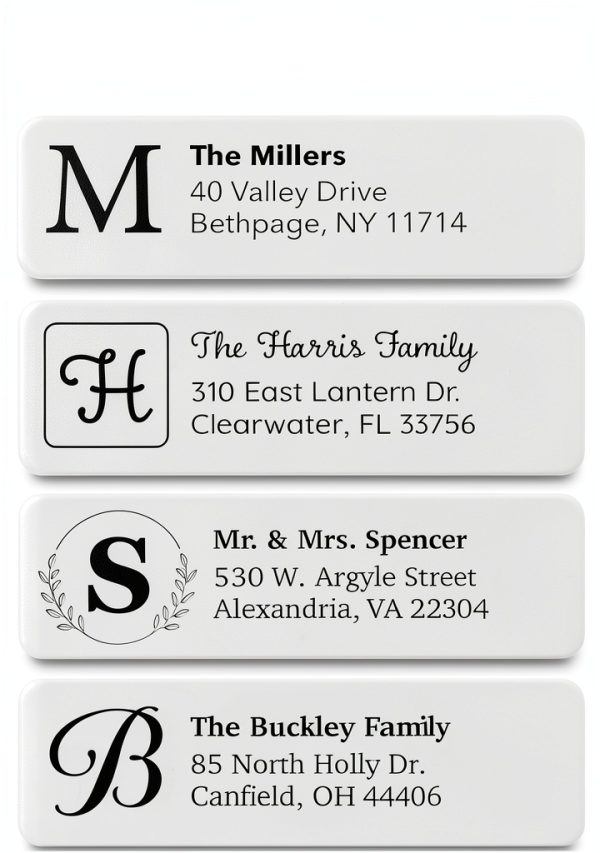 Bunny Badges White Rectangular Return Address Labels 2.5 x 0.75 Inch-0
