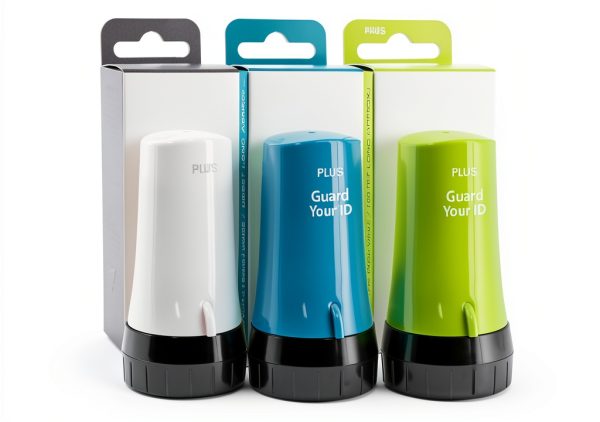 PLUS Identity Protection Stamp Rubber 3‑Pack Mixed Colors Regular Size-8